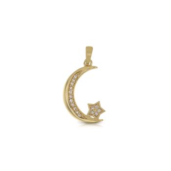 Moon and star pendant