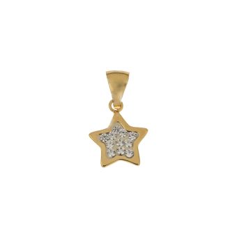Resin and zircon star pendant