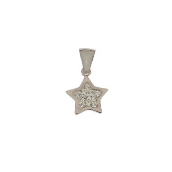 Resin and zircon star pendant