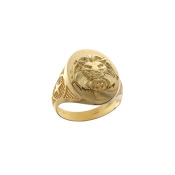 Lion signet ring