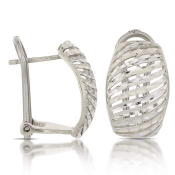 Orecchini a lastra traforati bianchi