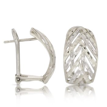 Orecchini a lastra traforati bianchi