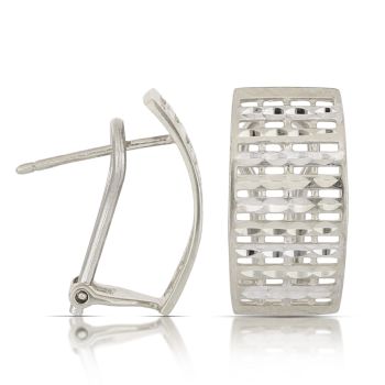 Orecchini a lastra traforati bianchi
