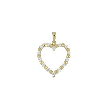 Pendente cuore con zirconi