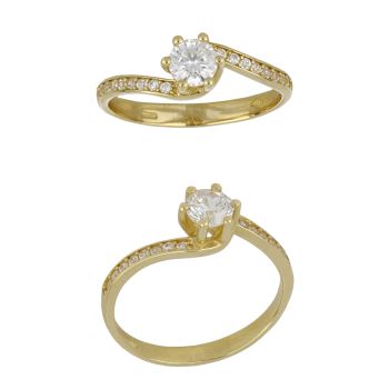 Anello solitario 6 griffe