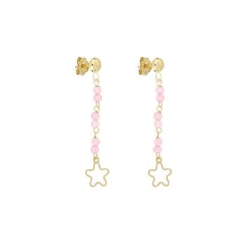 Pink bead earrings