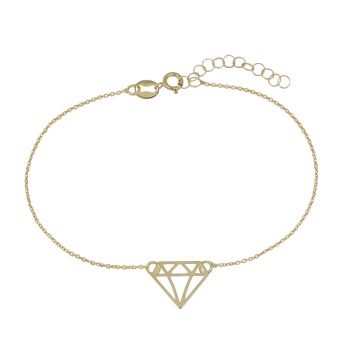 Bracciale con pendente a forma di diaman