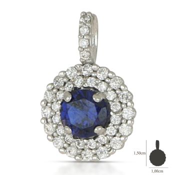 Pendente solitario blue