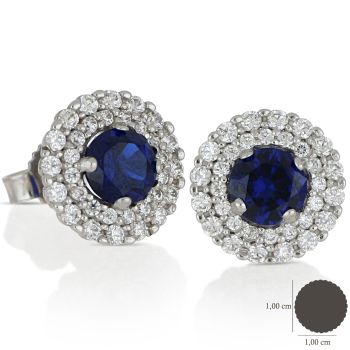 Orecchini con pietra blue