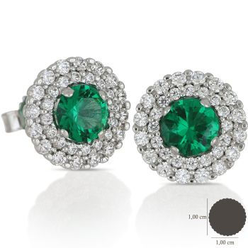 Orecchini con pietra verde