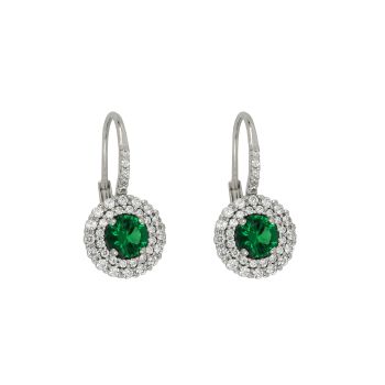 Orecchini con pietra verde