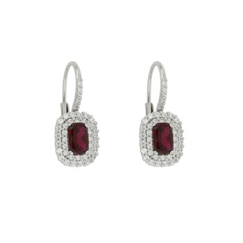 Orecchini con pietra rossa
