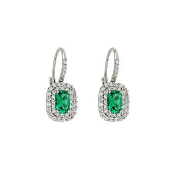 Orecchini con pietra verde