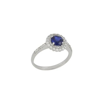 Anello con pietra blue