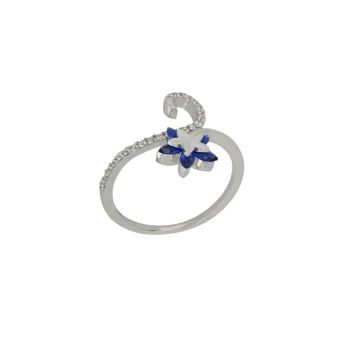 Anello con pietre blue