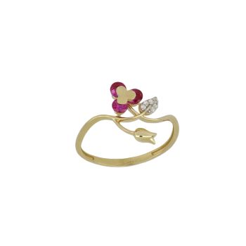 Anello con pietre rosse