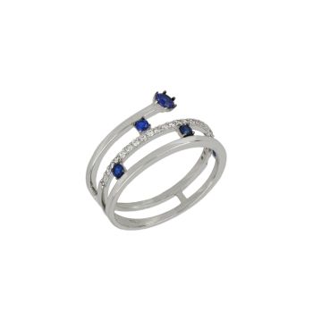 Anello con pietra blue