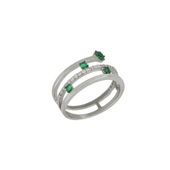 Anello con pietra verde