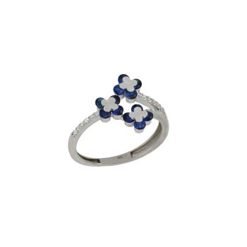 Anello con pietre blue