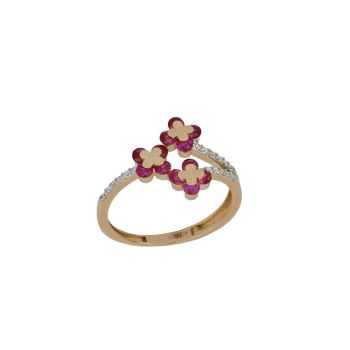 Anello con pietre rosse