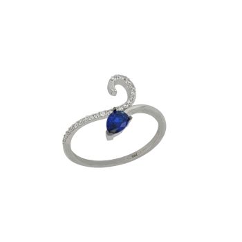 Anello con pietra blue