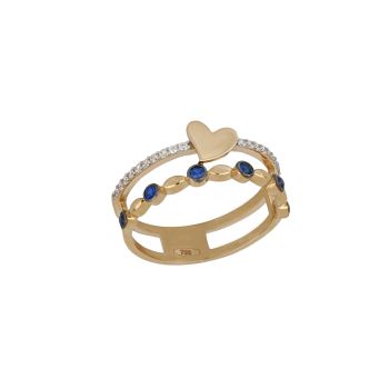 Anello con pietre blue