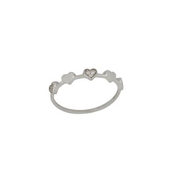 Anello con zirconi bianchi