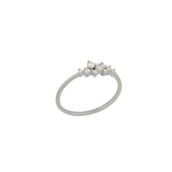 Anello con zirconi bianchi