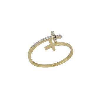 Anello con zirconi bianchi