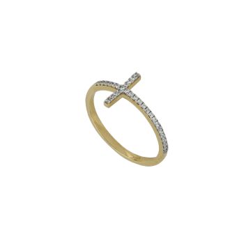 Anello con zirconi bianchi