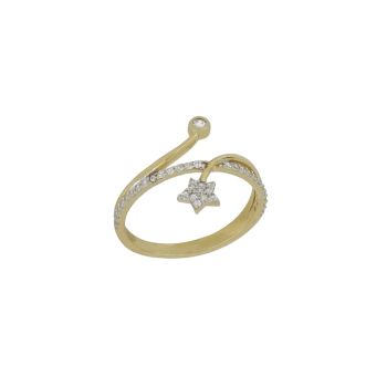 Anello con zirconi bianchi