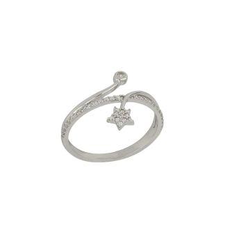 Anello con zirconi bianchi