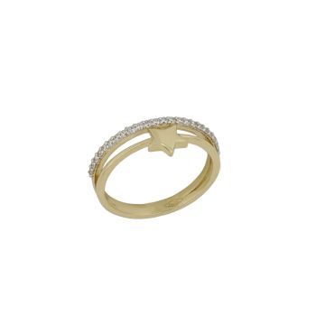 Anello con zirconi bianchi