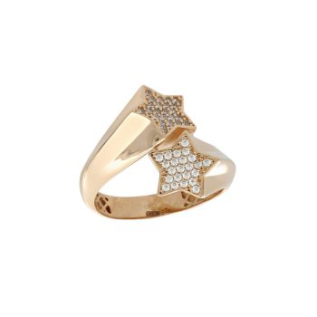 Anello con stelle zirconato