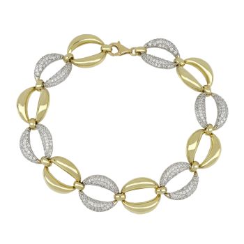 Zirconed chain bracelet