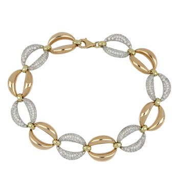 Zirconed chain bracelet