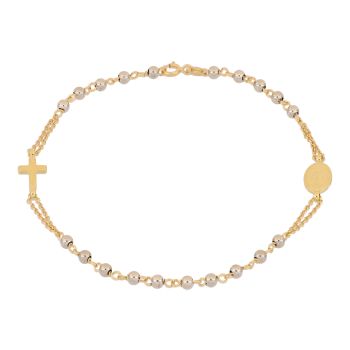 Bracciale rosario lucido bicolore