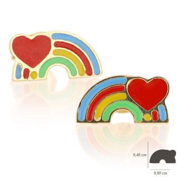 Orecchini a forma di arcobaleno