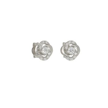 Flower zircons earrings