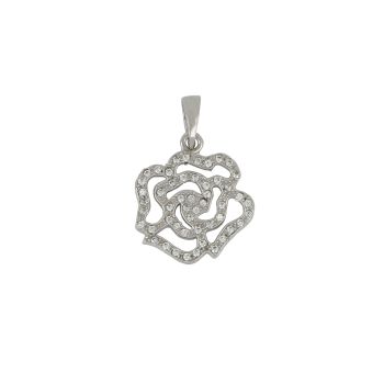 Rose flower shaped pendant
