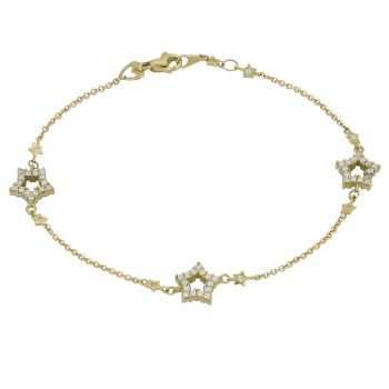 Rolo' chain star bracelet