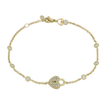 Rolo' chain locket bracelet