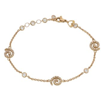 Rolo' chain spiral bracelet