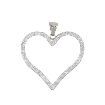 Resin and zircon heart pendant