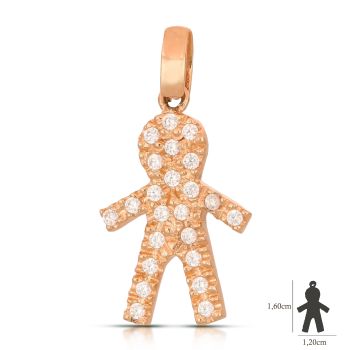 Pendente Bimbo oro rosa
