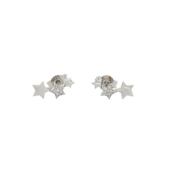 Star zirconed earrings