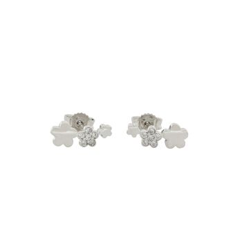Flower zirconed earrings