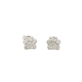 Paw earrings with zircons