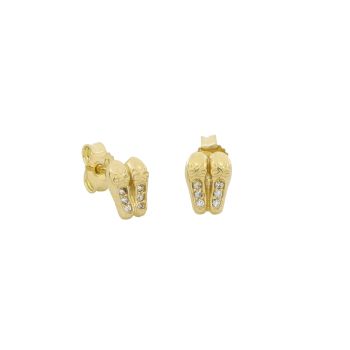 Shoes earrings with zircons