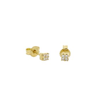 Squared earrings with zircons